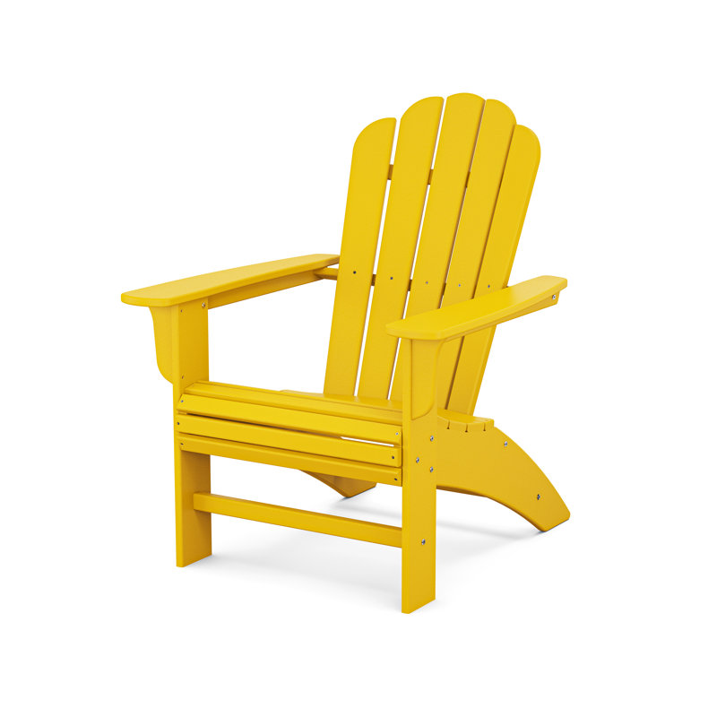 POLYWOOD Cottage Curveback Adirondack Chair, Yellow