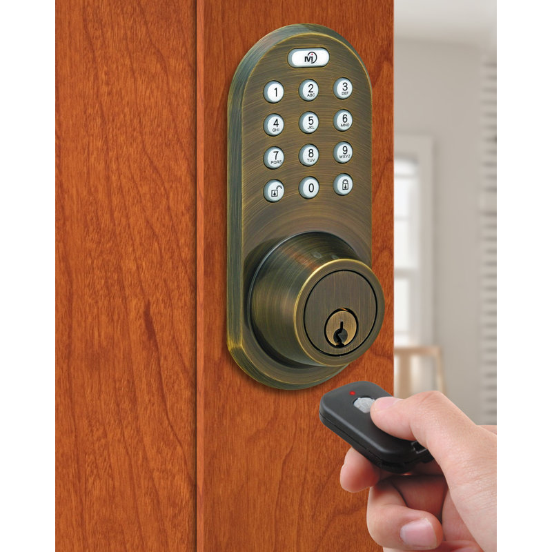 Electronic Deadbolt, Antique Brass