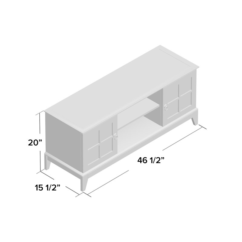 Isle 47" TV Stand, White Lacquer
