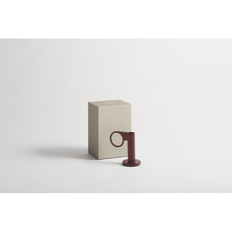 Who Goes There? Candlestick, Putty, 4" H x 4" W