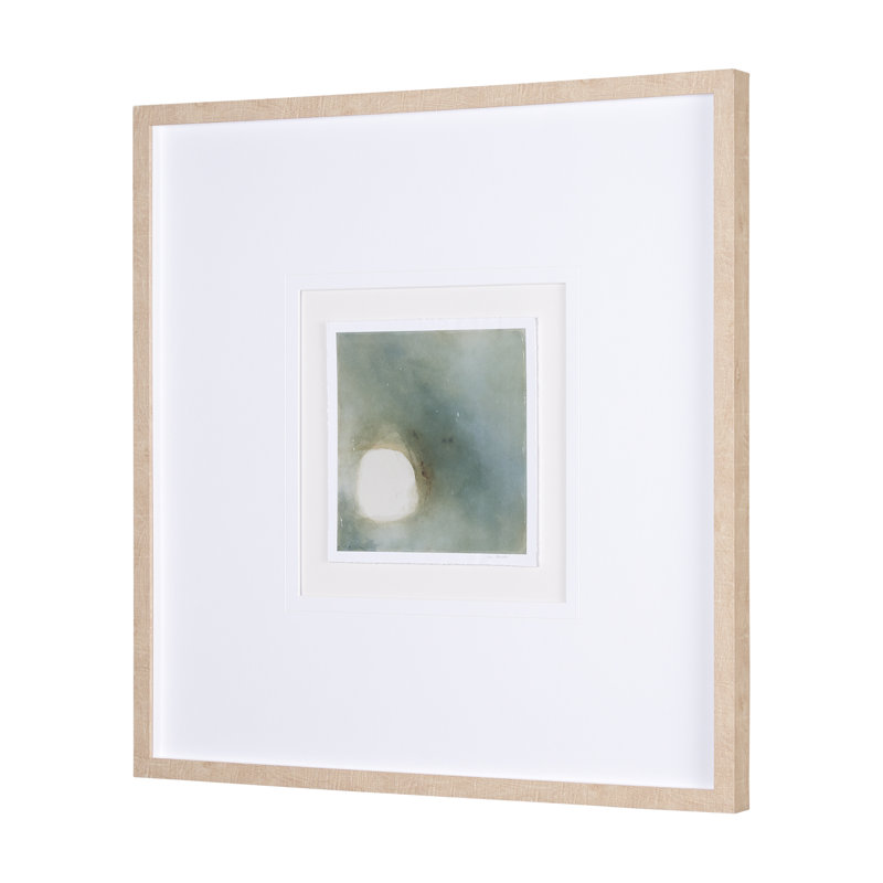 Take a Rest by Ira Havuka a Hand Embelished Textured Canvas, White, Brown Framed Wood, 31.5" H x 31.5" W x 1.625" D