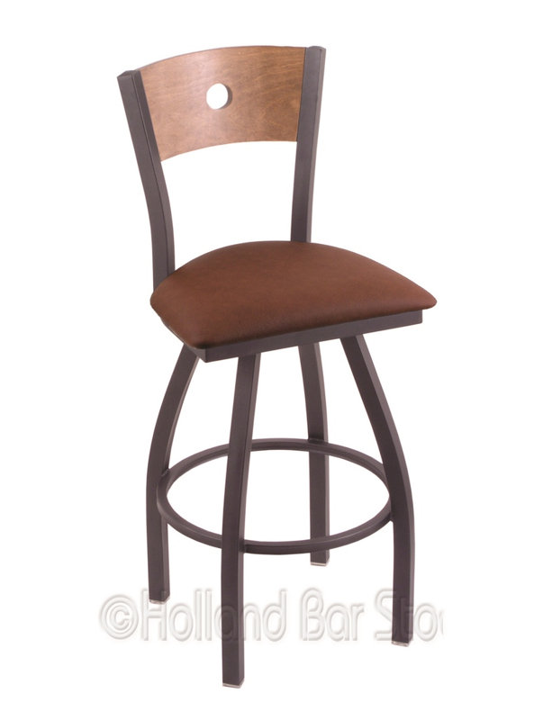 Tabouret de bar pivotant de 36" Lareau, Rein Bay, Érable moyen, Étain