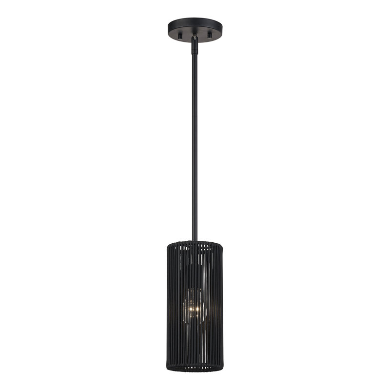 Mini-luminaire suspendu noir 1 lumière Mata