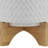 8" CHEVRON PLANTER W/ STAND, WHITE