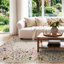     Tapis floral beige lavable 4 x 6 avec envers antidérapant Floral-1329087357