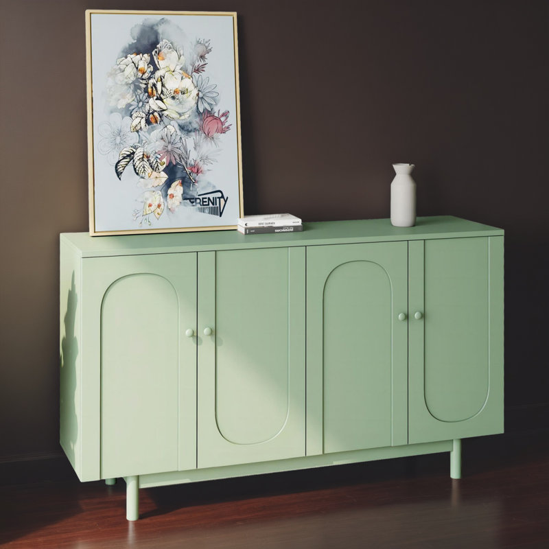 59" Console Table Entryway Sideboard for Hallway Living Room, Mint Green