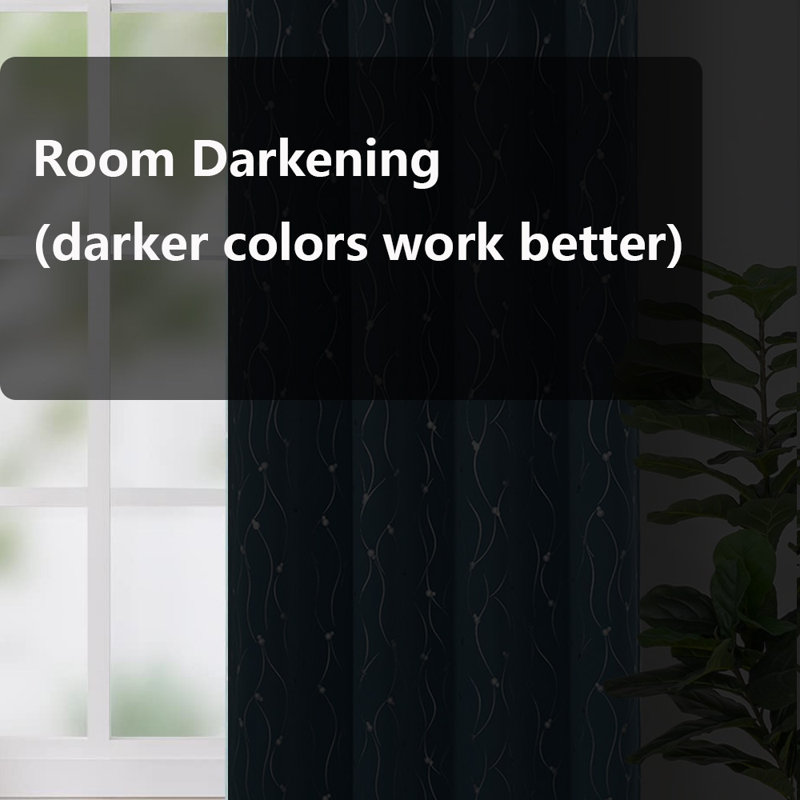 Room Darkening Curtains,2 Panels Set, 52" W x 84" L