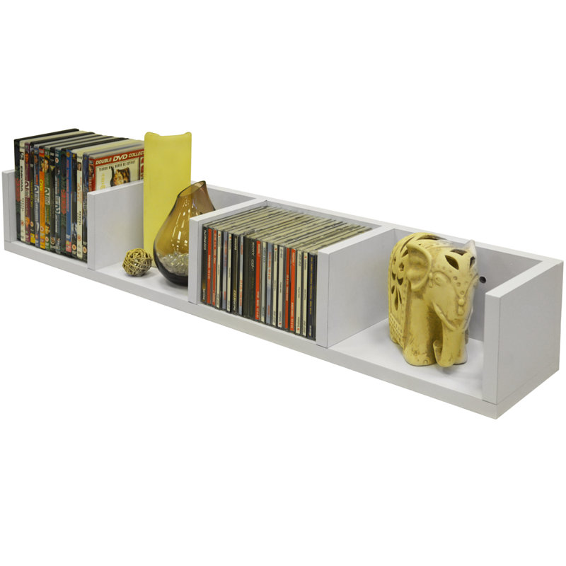 4 Piece Floating Shelf, White