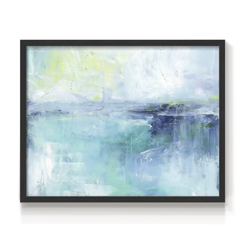 Abstract Series-V -Framed Print - Restickable, Black, 16" H x 20" W