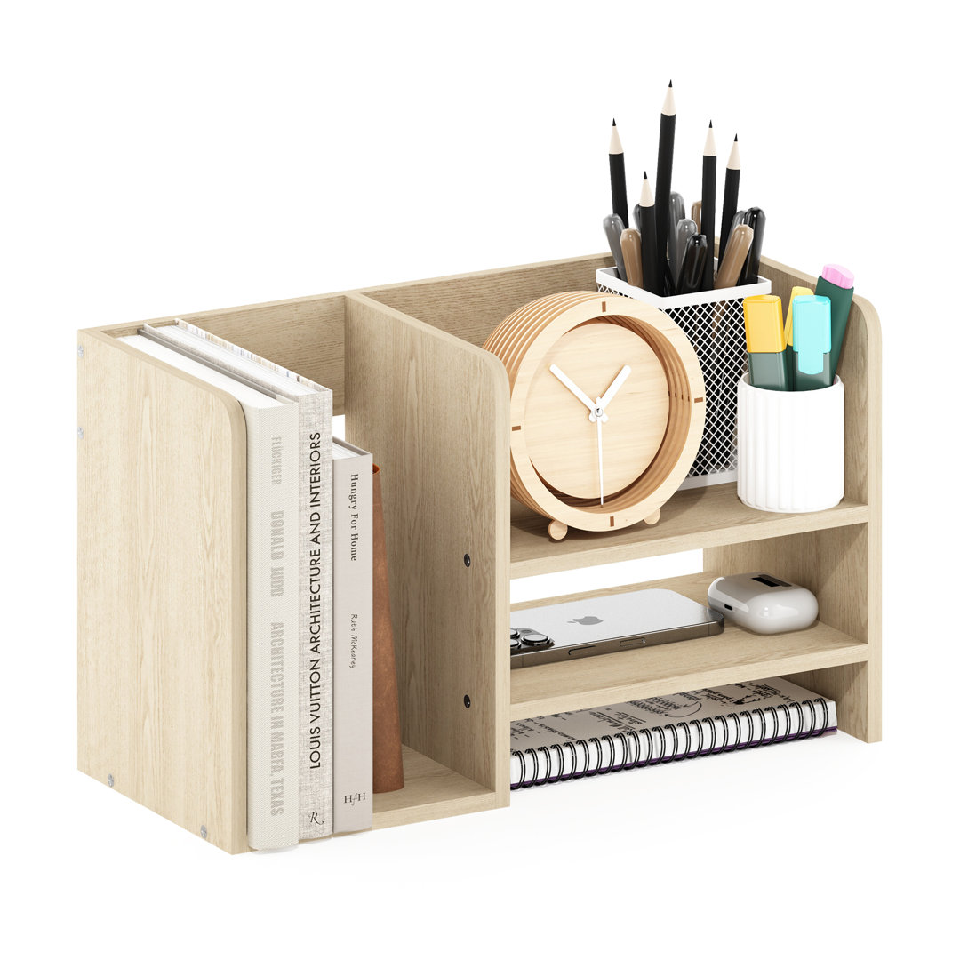 Hermite Wood Desk Organizer Ebern Designs 