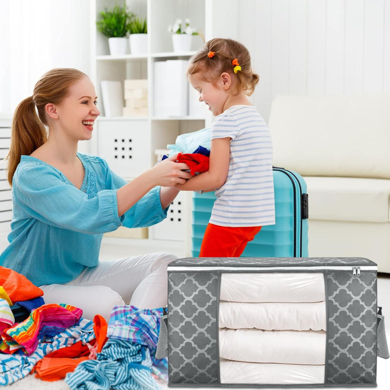 Textiles Hub Fabric Storage Bag, Gray
