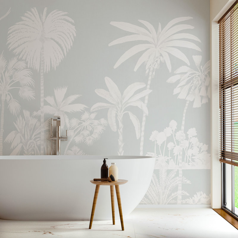 Murale Charleston Marsh Breeze par Megan Molten, Bleu, Papier