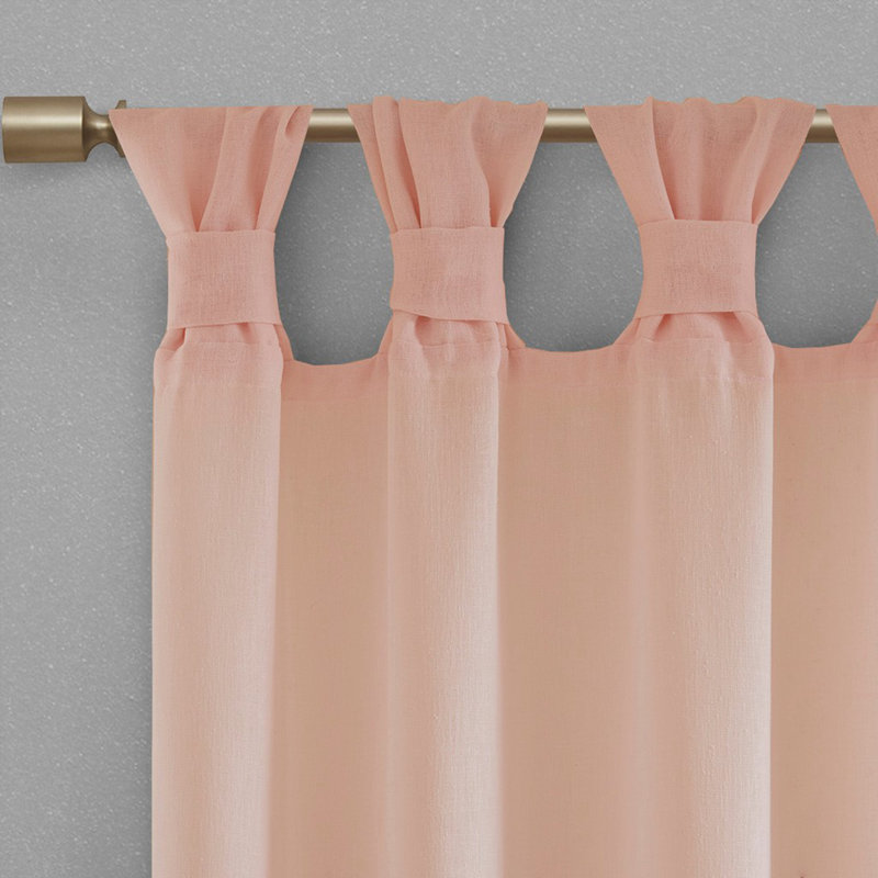 Rideau uni floral, Rosé, L 50 po x L 63 po