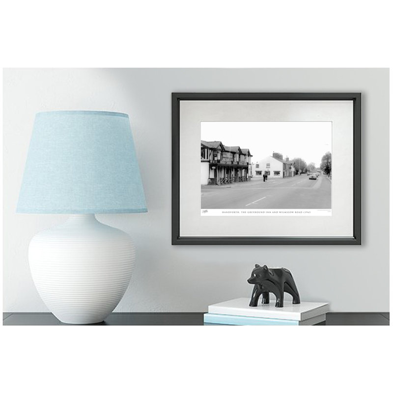 Handforth, The Greyhound Inn And Wilmslow Road C1965 - Single Picture Frame Print, 60cm H x 80cm W x 2.3cm D