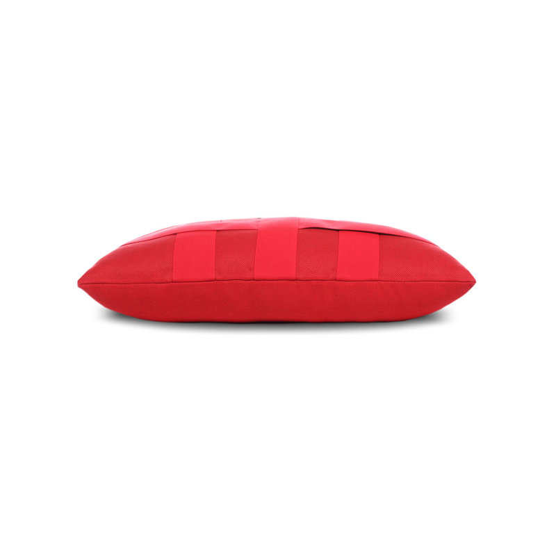 Basketweave Sunbrella® Lumbar Rectangular Indoor/Outdoor Pillow Cover & Insert, Rouge