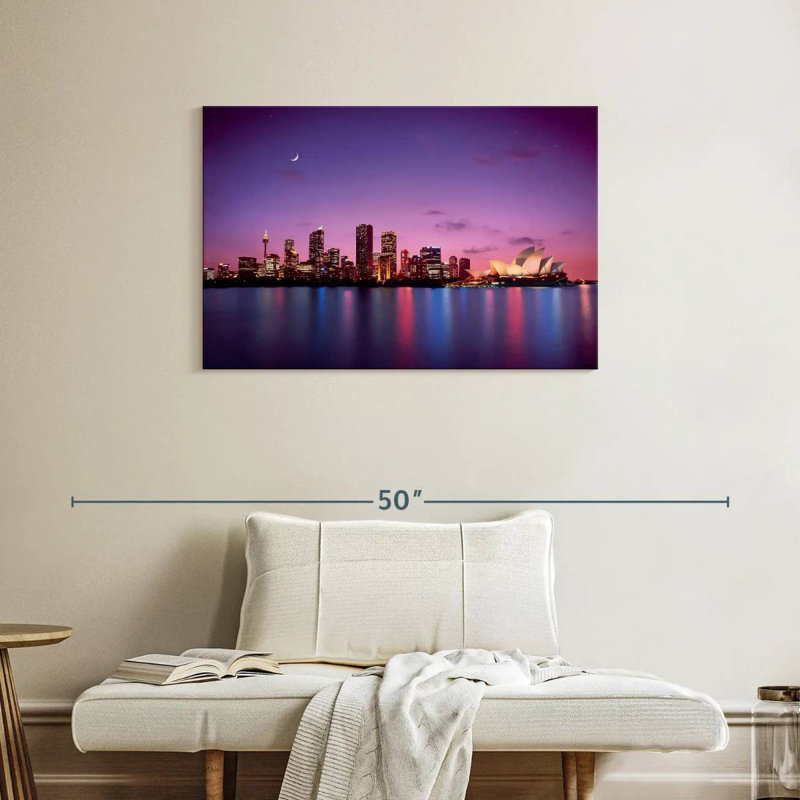 Skyline de nuit Sirci Sydney, H 24 po x l 36 po
