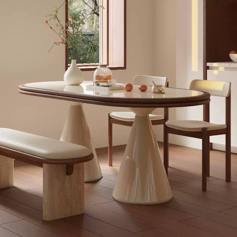 Bureau ovale French Rocky, H 29,52 po x l 55,11 po x P 31,49 po