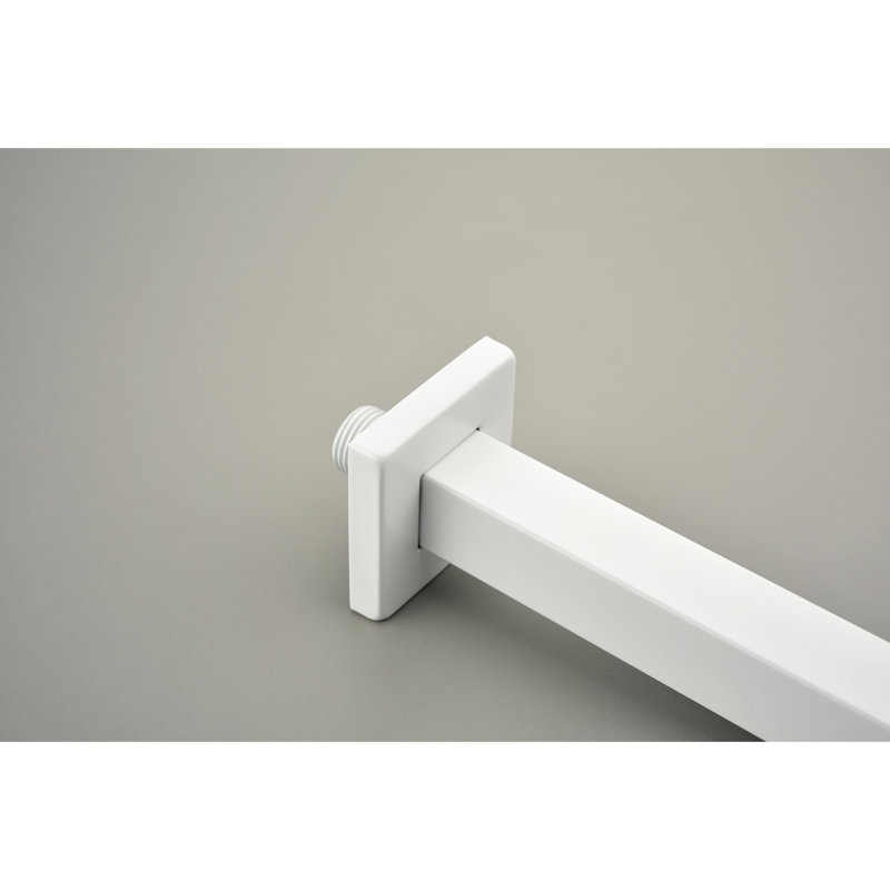 Pommeau de douche effet pluie - Acier inoxydable, haute performance, économie d'eau, autonettoyant, 25 x 25 cm, blanc, compatible avec différents espaces. Buse autonettoyante, 25 x 25 cm, compatible avec les bras de douche universels.