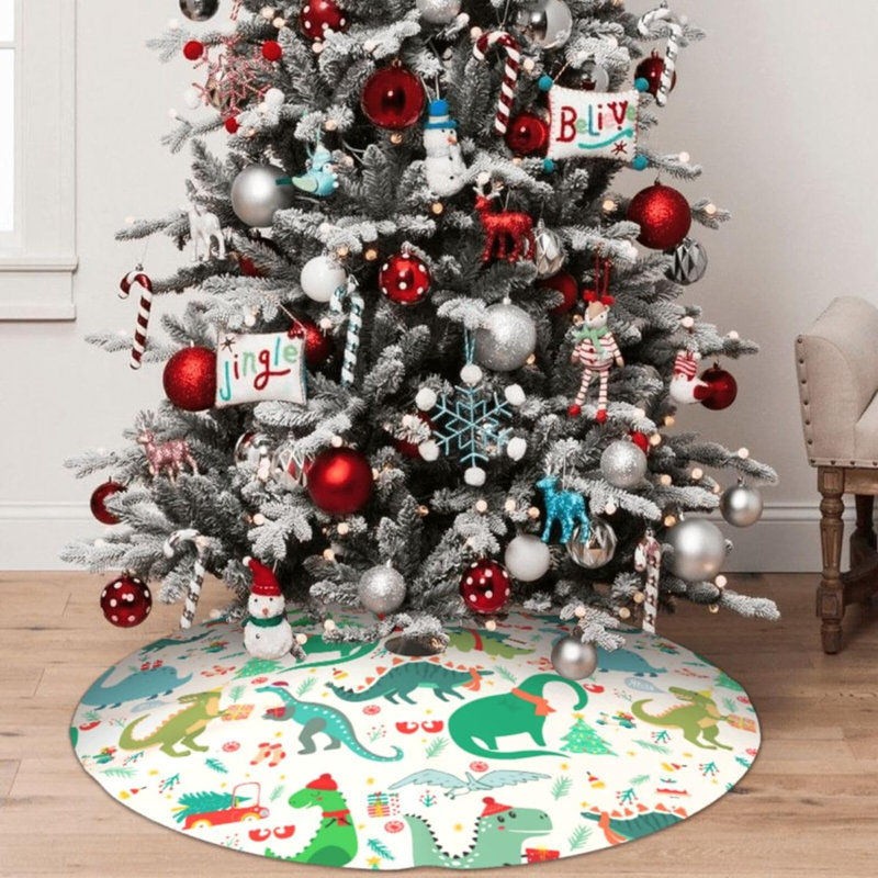 Animal Print Polyester Blend Tree Skirt
