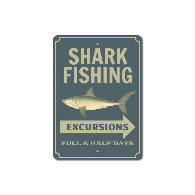 Panneau de requin en aluminium, H 18 po x l 12 po x P 0,06 po