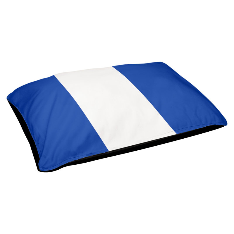 Oreiller Atlanta, Moyen (L 30 po x l 40 po), Bleu / blanc
