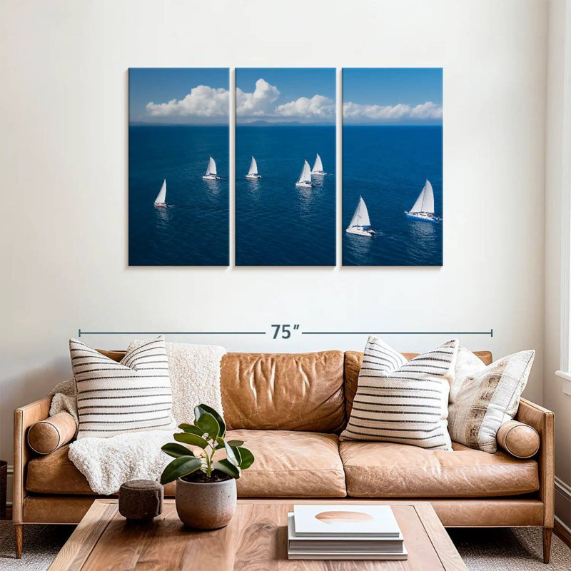 Mehar Boats On Madagascar Sea, 36" H x 57" W