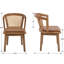 Chaise rustique avec dossier en osier et siège large pour salle à manger et salon-185040143-185040244