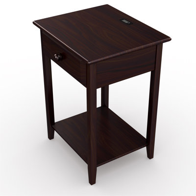 17.37'' W Solid Wood Nightstand