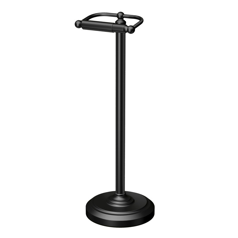 Porte-papier hygiénique sur pied Gatco, Noir mat