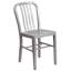 Ensemble de table ronde intérieure / extérieure en métal 24 po avec 2 chaises à dossier vertical à lattes Kathryne-1382650193