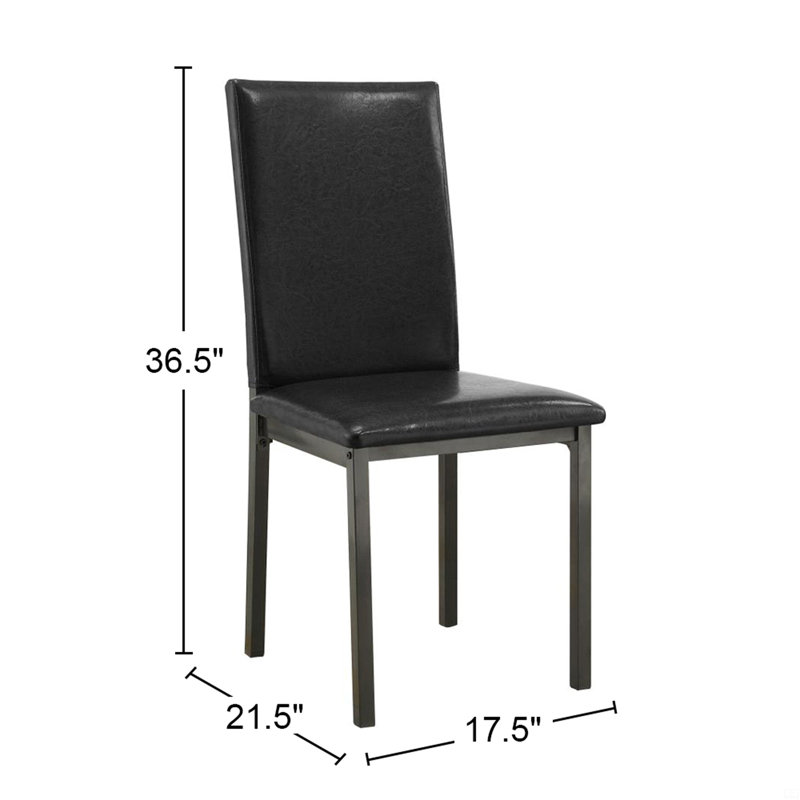 Ensemble de 2 chaises d'appoint rembourrées en similicuir