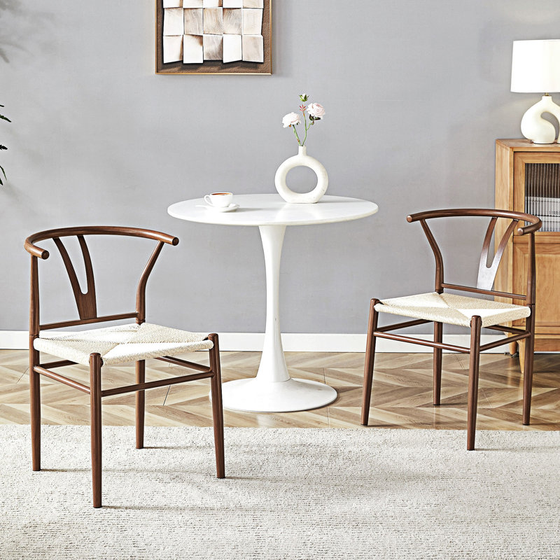 Ensemble de 4 chaises de salle à manger en bois, Brown Wood