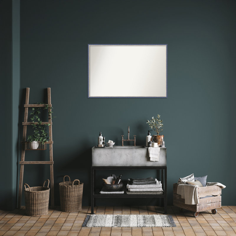 Miroir mural Theo, Bleu, 27,25 po x 27,25 po, Carré