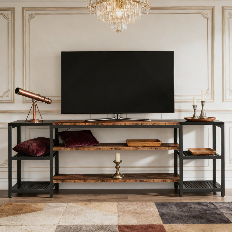 Meuble audio-vidéo, meuble télé industriel, présentoir de rangement