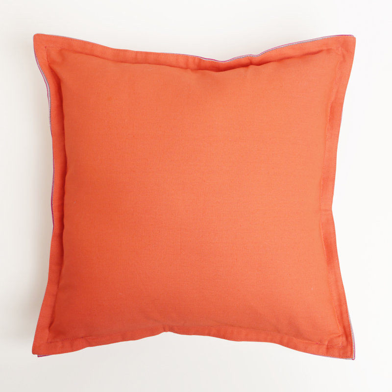 Housse de coussin en toile Canvas, Orange / fuchsia