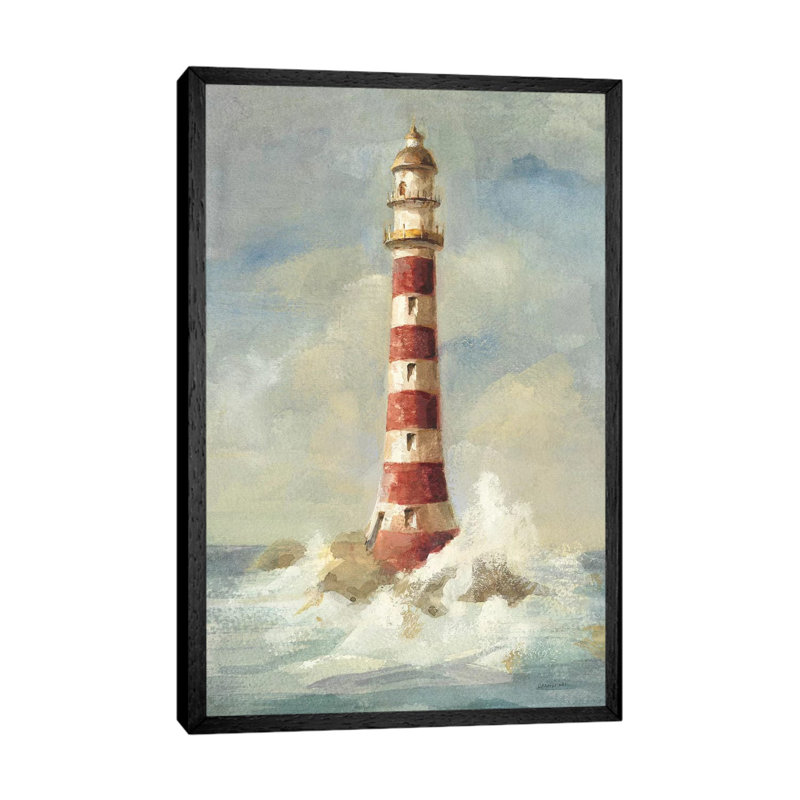 Lighthouse II by Danhui Nai - Painting on Canvas, 152.5 cm H x 101.5 cm W, Black Framed