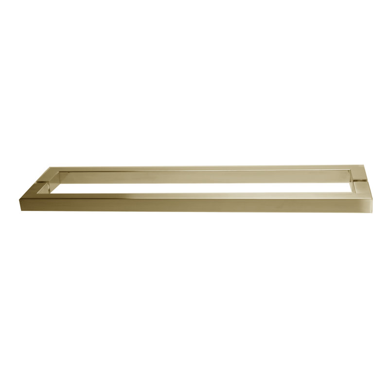 Poignée de porte, Laiton satiné, H 0,79 po x l 18,5 po x P 2,56 po
