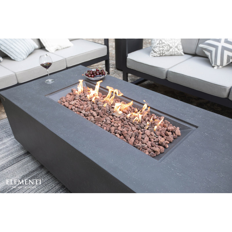 Elementi Andes Fire Pit Table with Hideaway Propane Tank Drawer