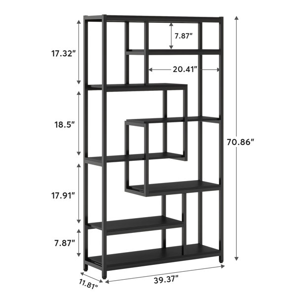 Latitude Run® Rosalyna Geometric Bookcase & Reviews | Wayfair