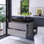 36 po W Meuble-lavabo mural simple avec lavabo noir-106950565