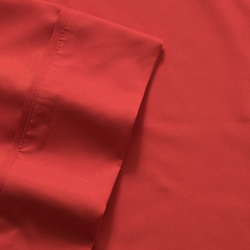 Luxurious Soft Microfiber Sheet Set with Bonus Pillowcases, Samba Red, Cal. King Sheet Set with 4 Pillowcases