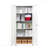 High Storage Cabinet With 2 Doors 4 Partitions, 5 Separate Storage Spaces For Home Office Use-478626515