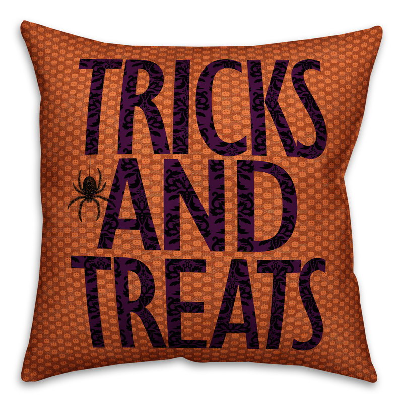 Tricks and Treats Throw Pillow, Outdoor