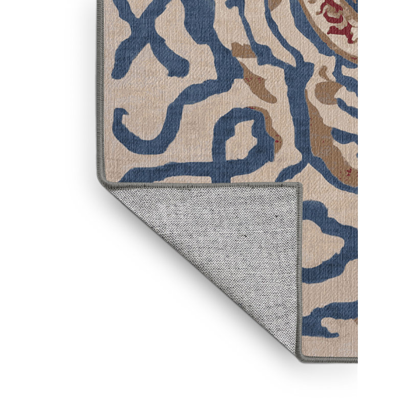 Machine Washable Gray Area Rug, Rectangle 4' x 6'