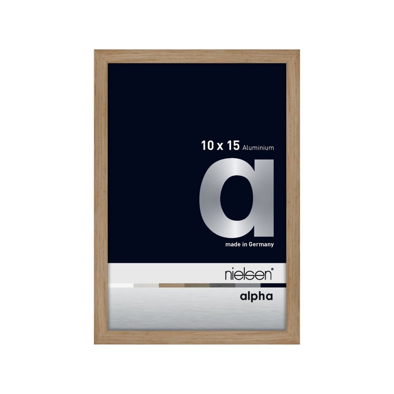 nielsen Alpha Aluminium Picture Frame, 10cm W x 15cm H, Oak