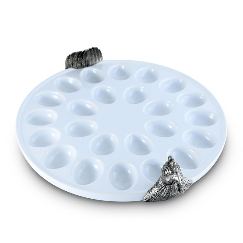 Garden Friends Stoneware Egg Platter