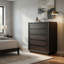 Commode haute 5 tiroirs Lina, avec poignées intégrées, Lina