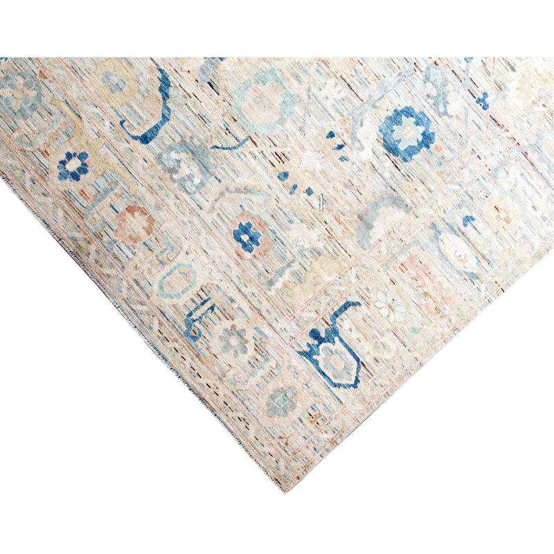 Tapis ivoire noué à la main de haute qualité