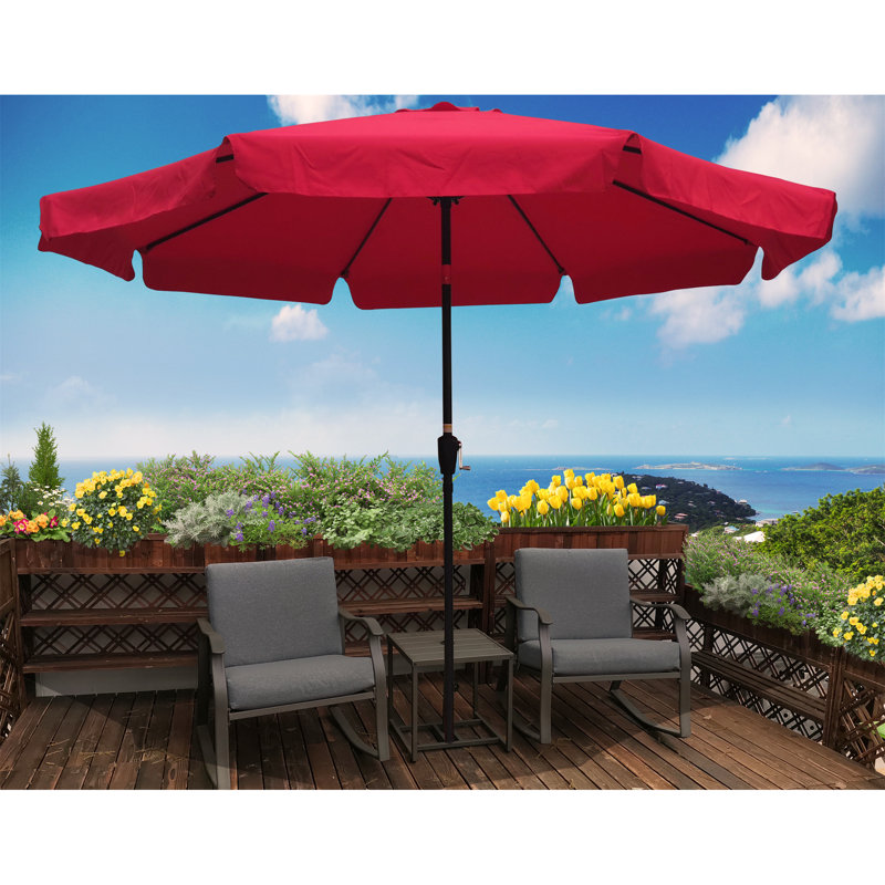 Parasol de jardin avec parasol pour terrasse, Rouge