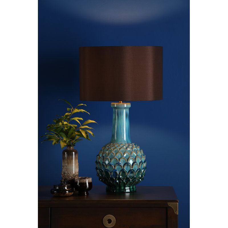 Ceramic Table Lamp Lamp, Green, Brown